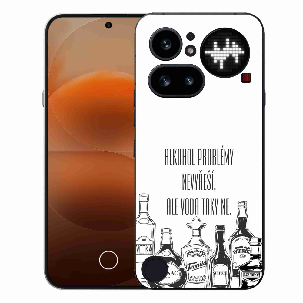 Gél borító mmCase a Nothing Phone (4a) - vicces szöveg fehér háttérrel