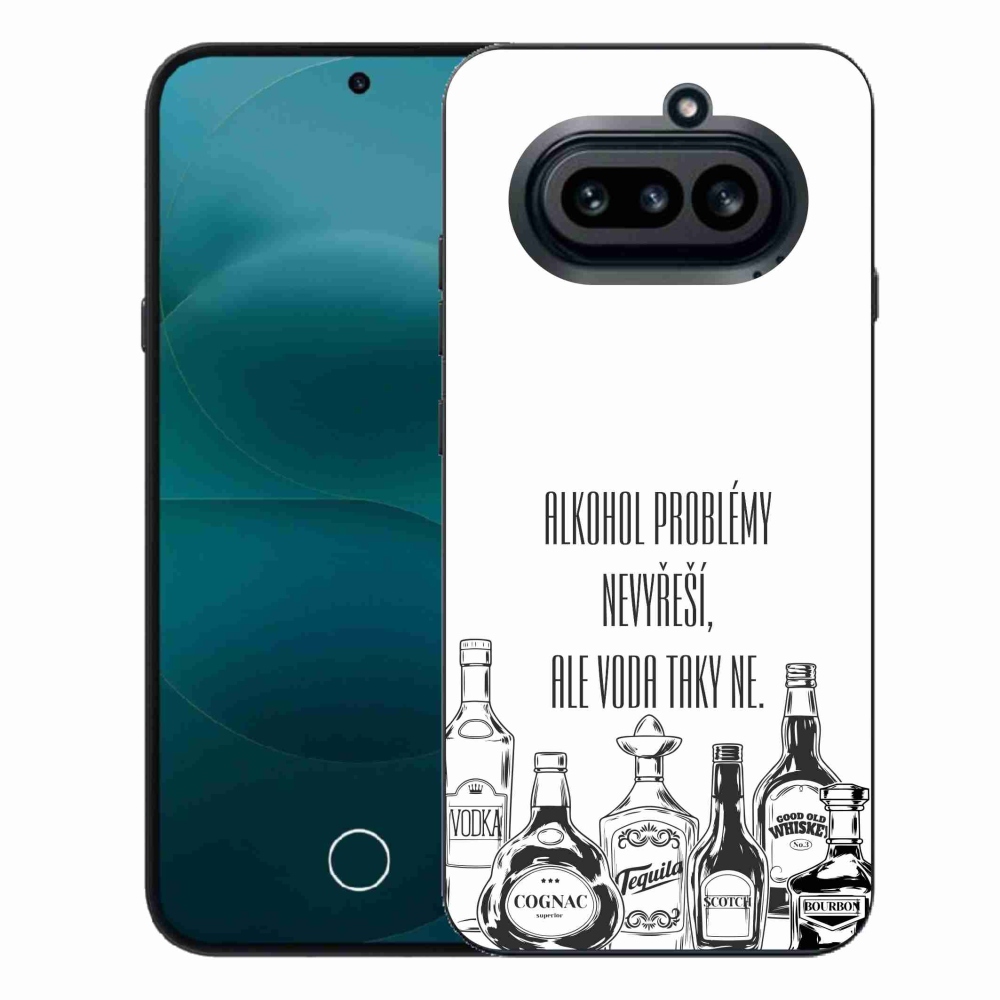Gél borító mmCase a Nothing Phone (4a) - vicces szöveg fehér háttérrel