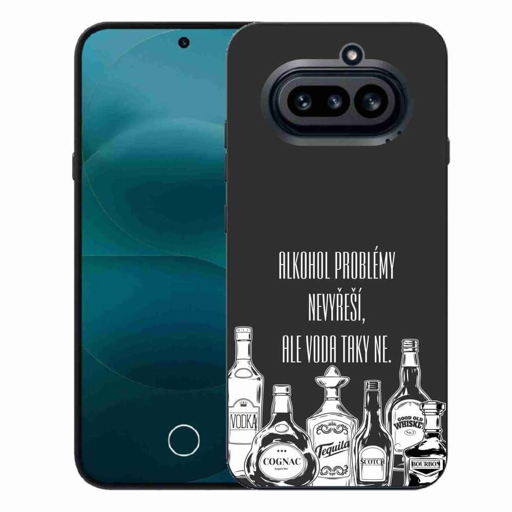 Gél borító mmCase a Nothing Phone (4a) - vicces szöveg fekete háttérrel