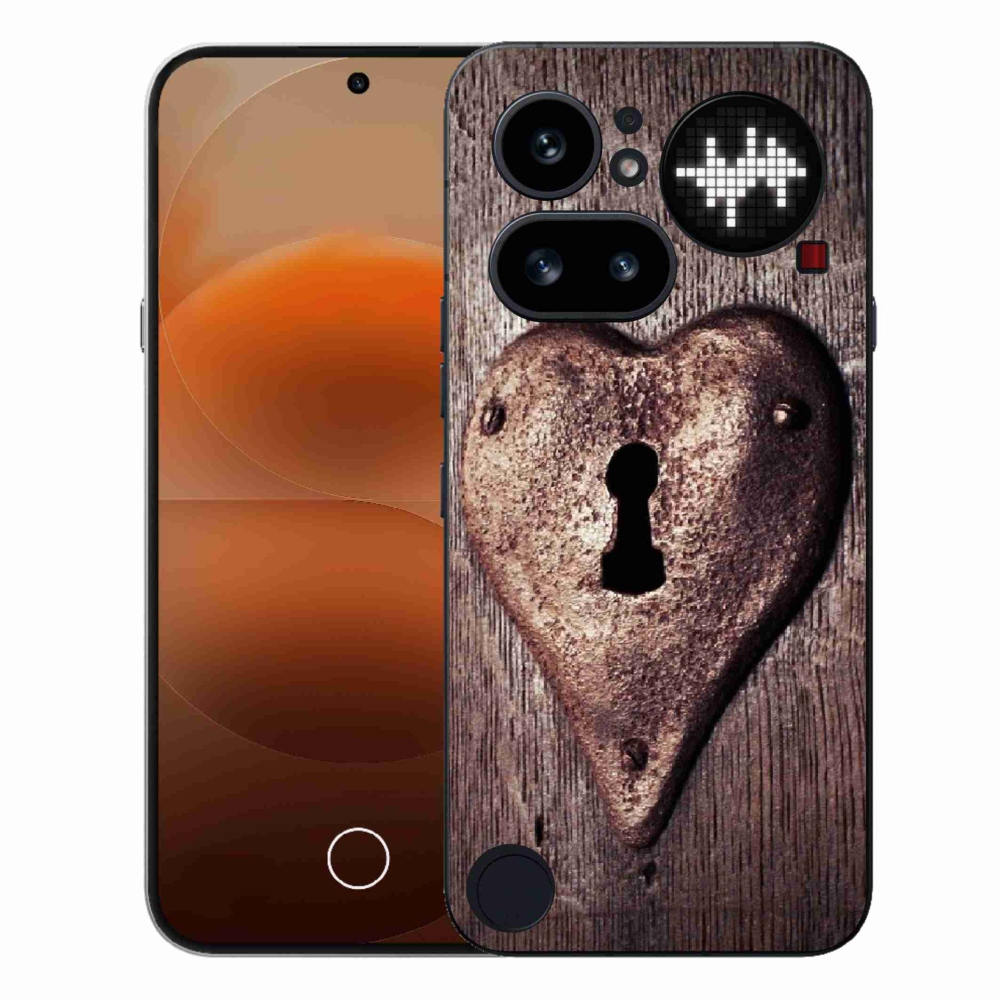 Zselés tok mmCase a Nothing Phone (4a) telefonhoz - szív alakú zárral