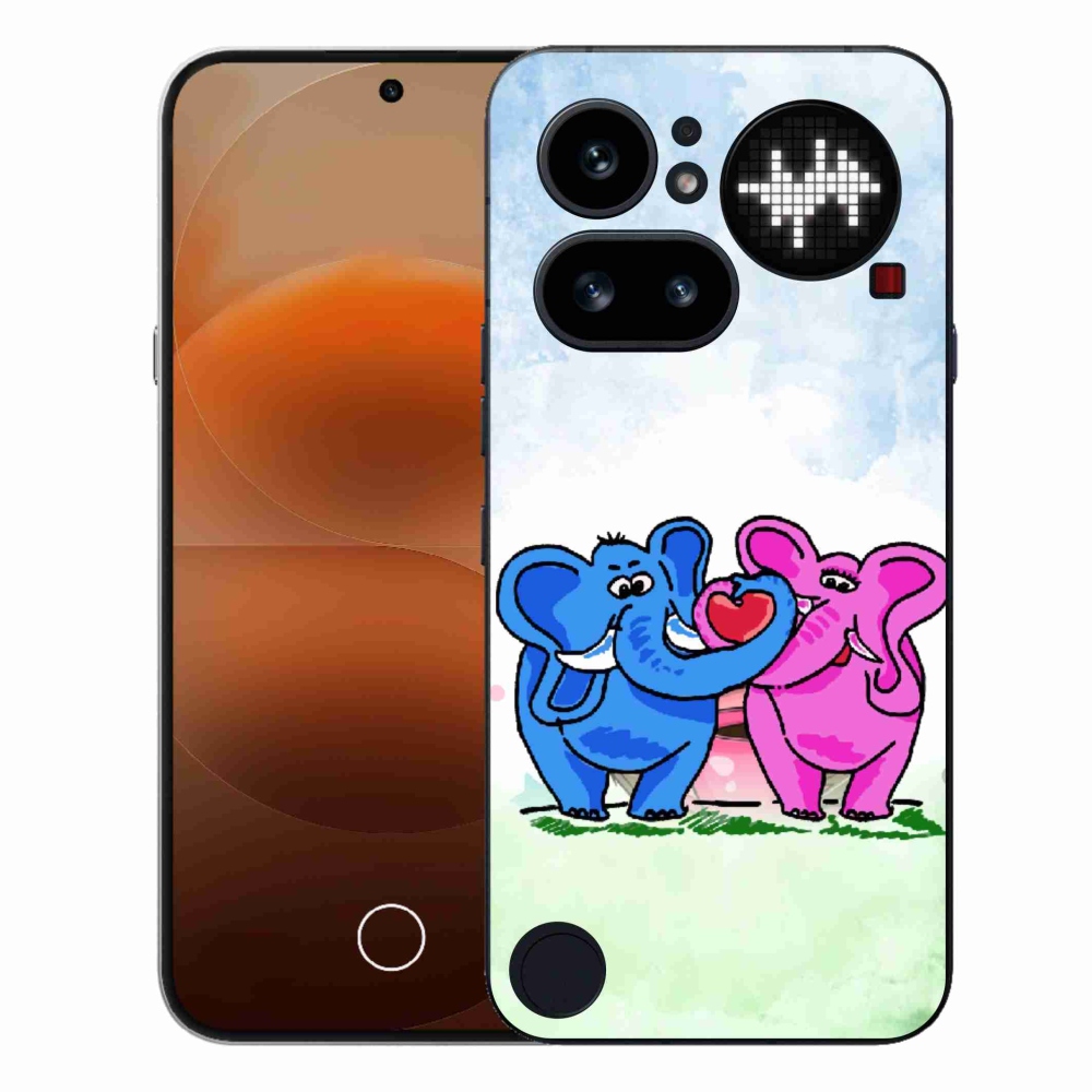 Zselés borítás mmCase a Nothing telefonhoz (4a) - szerelmes elefántok