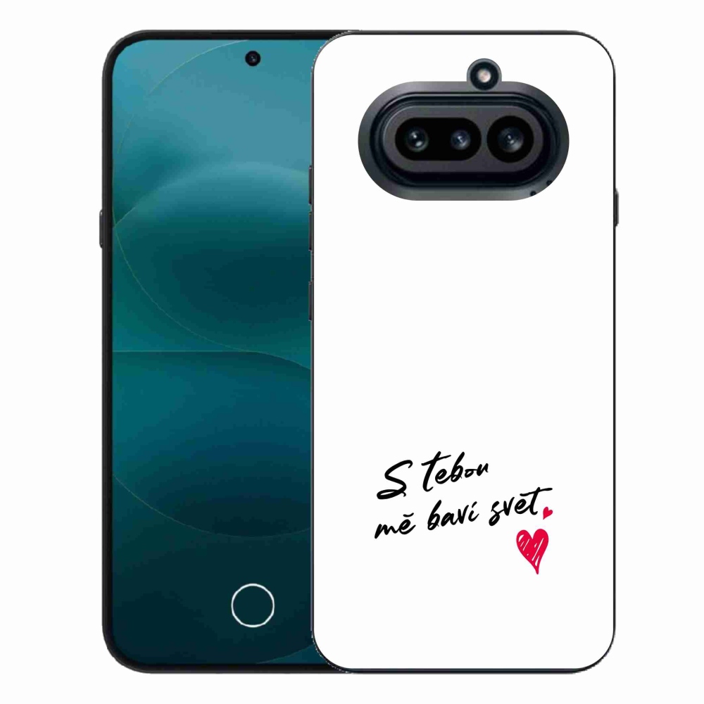 Zselés borító mmCase a Nothing Phone (4a) telefonhoz - szerelmes szöveg 1 fehér háttér