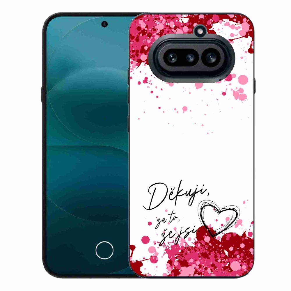 Zselés borító mmCase a Nothing Phone (4a) telefonhoz - love text 2 fehér háttér