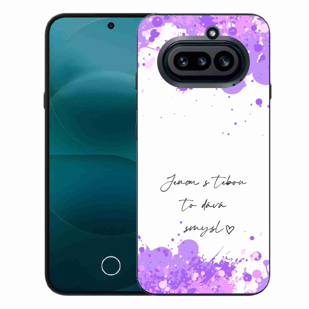 Gél borító mmCase a Nothing Phone (4a) - szerelmes szöveg fehér háttérrel