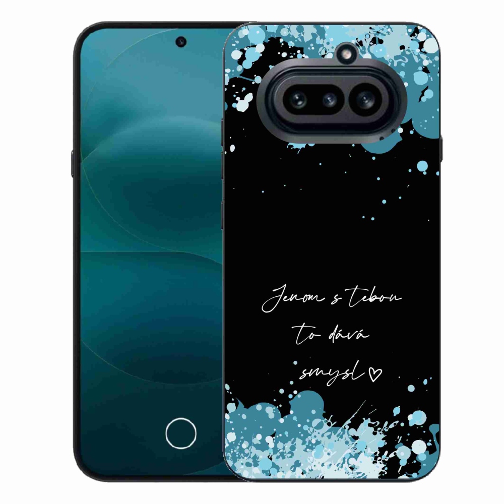 Gél borító mmCase a Nothing Phone (4a) - szerelmes szöveg fekete háttérrel