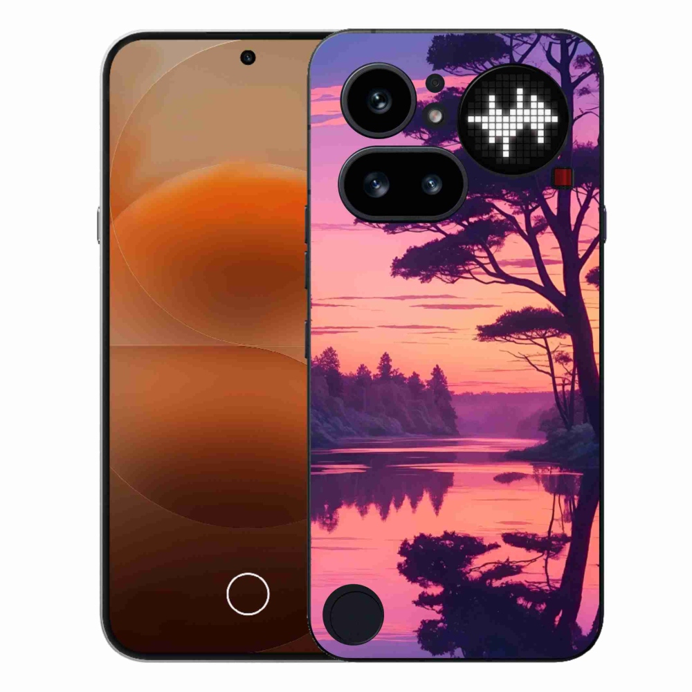 Zselés borító mmCase a Nothing Phone-hoz (4a) - naplemente a tó felett