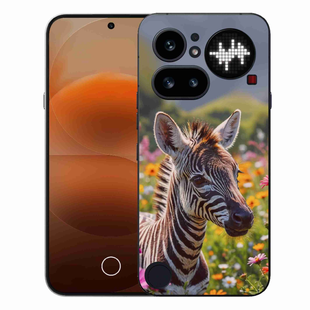 Zselés borító mmCase a Nothing Phone-hoz (4a) - zebra a réten