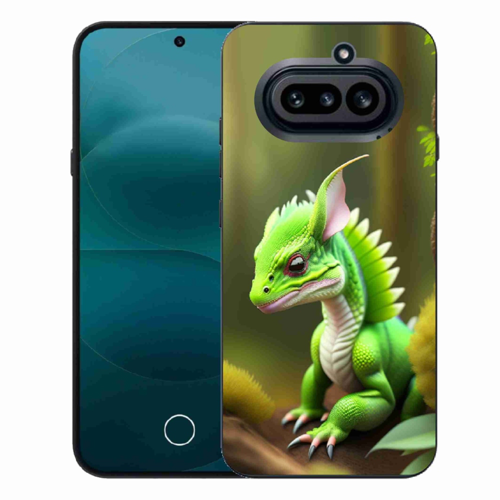 Zselés tok mmCase a Nothing Phone (4a) telefonhoz - zöld sárkány