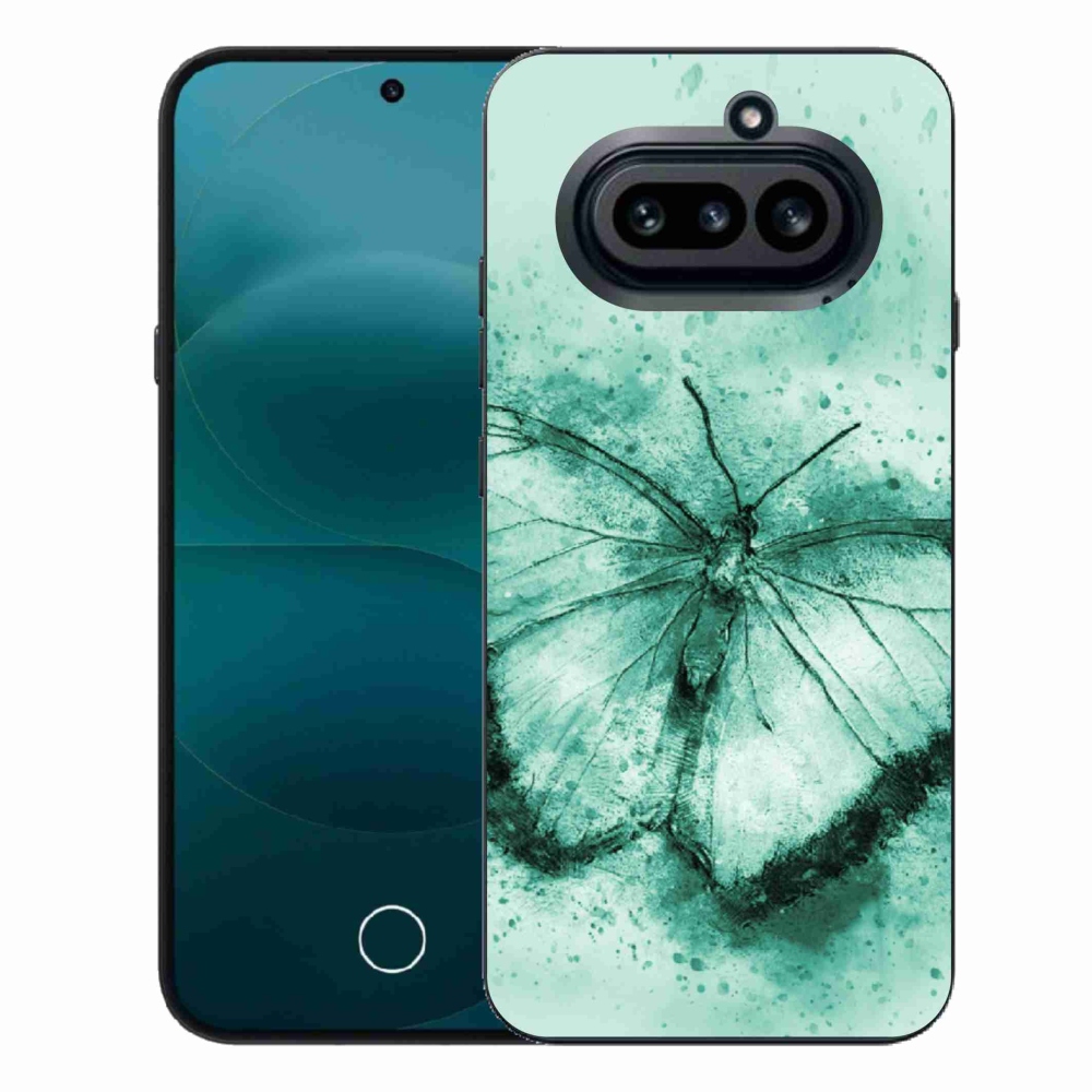 Zselés tok mmCase a Nothing Phone (4a) készülékhez - zöld pillangó