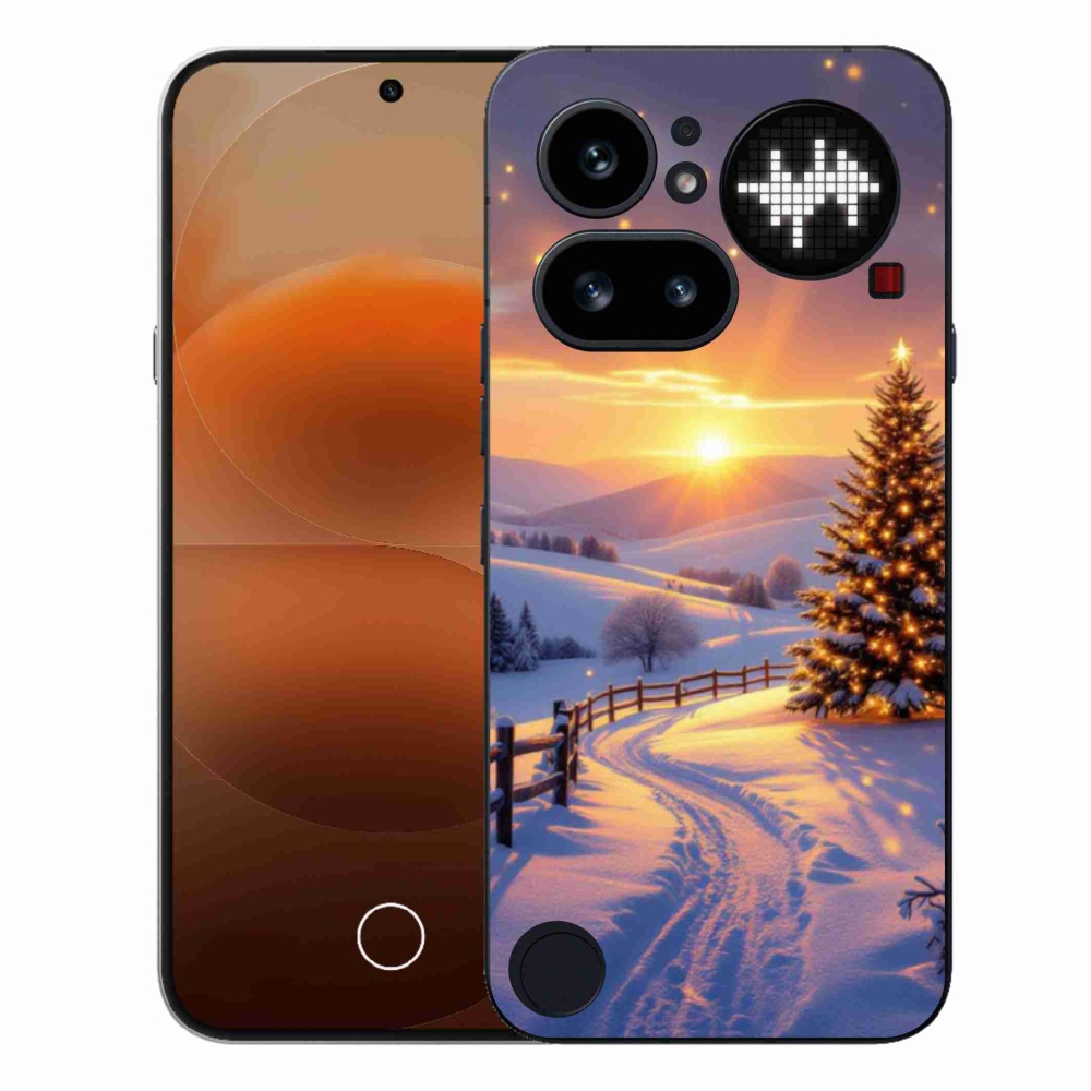 Zselés borító mmCase a Nothing Phone (4a) - téli tájképhez