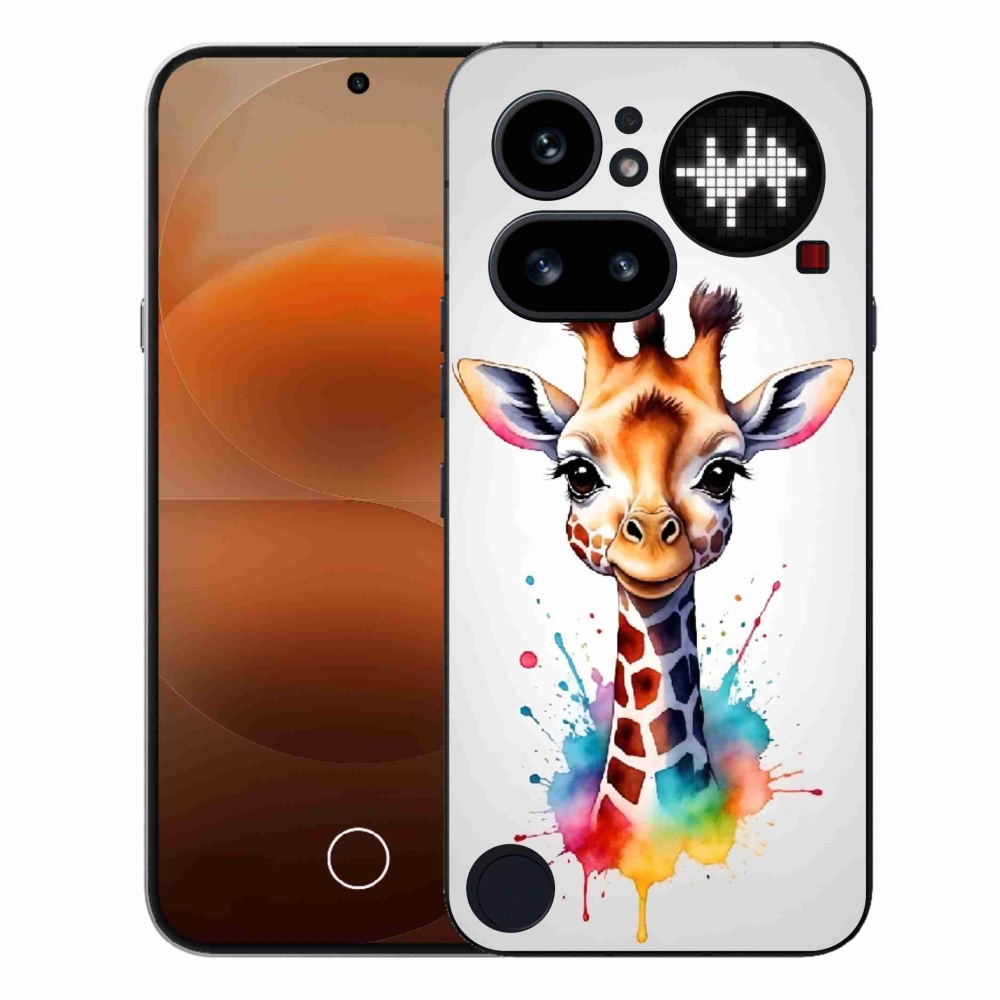Zselés borító mmCase a Nothing Phone-hoz (4a) - zsiráf 1
