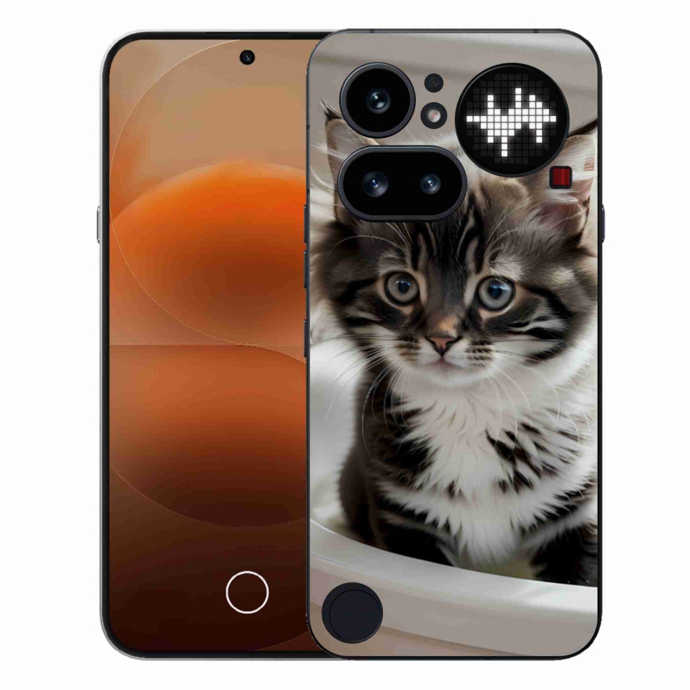 Zselés borító mmCase a Nothing telefonhoz (4a) - kíváncsi kiscica
