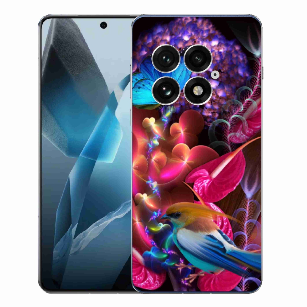 Zselés borító mmCase a One Plus 13-hoz - színes virágok