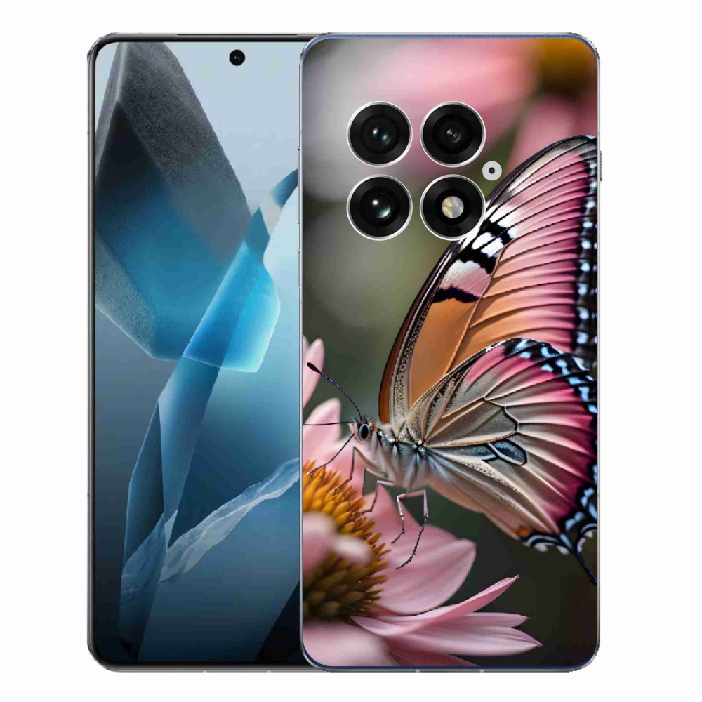 Zselés borítás mmCase a One Plus 13-hoz - színes pillangó
