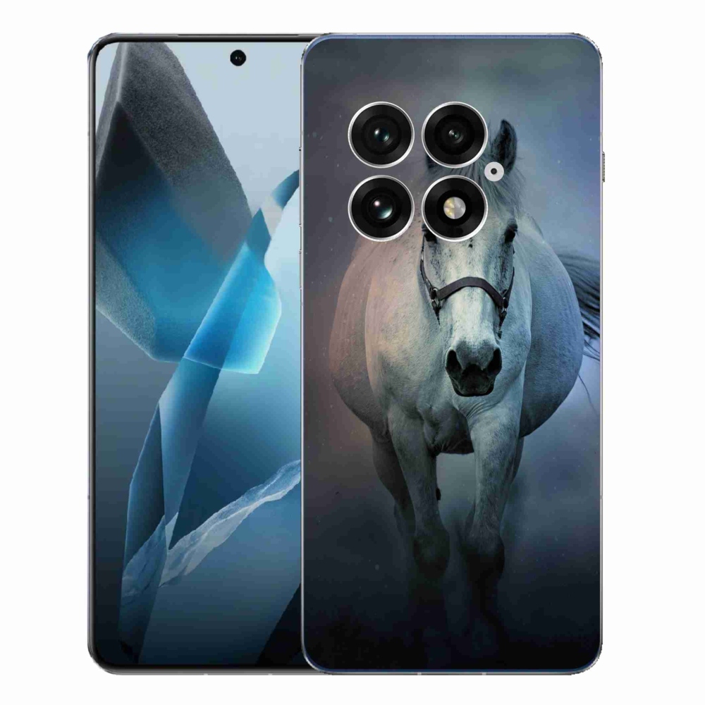Zselés borítás mmCase a One Plus 13-hoz - futó fehér ló