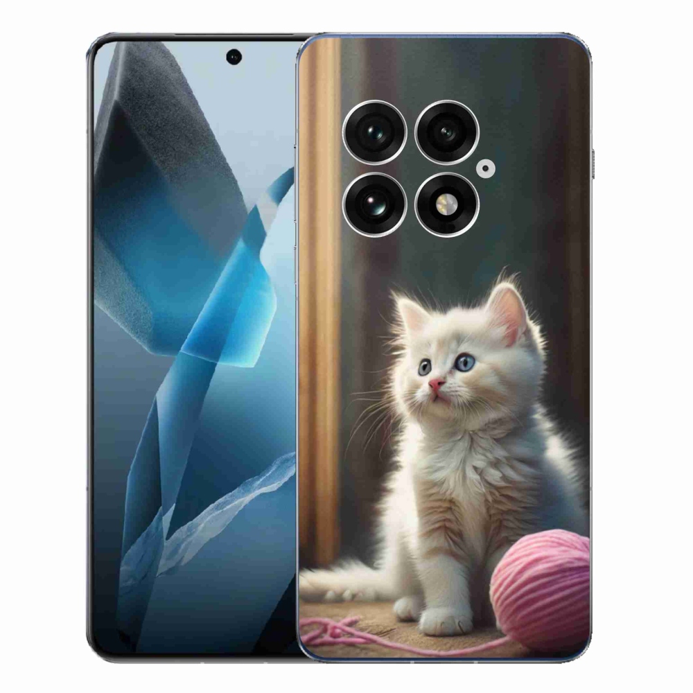 Zselés borítás mmCase a One Plus 13-hoz - fehér cica 2