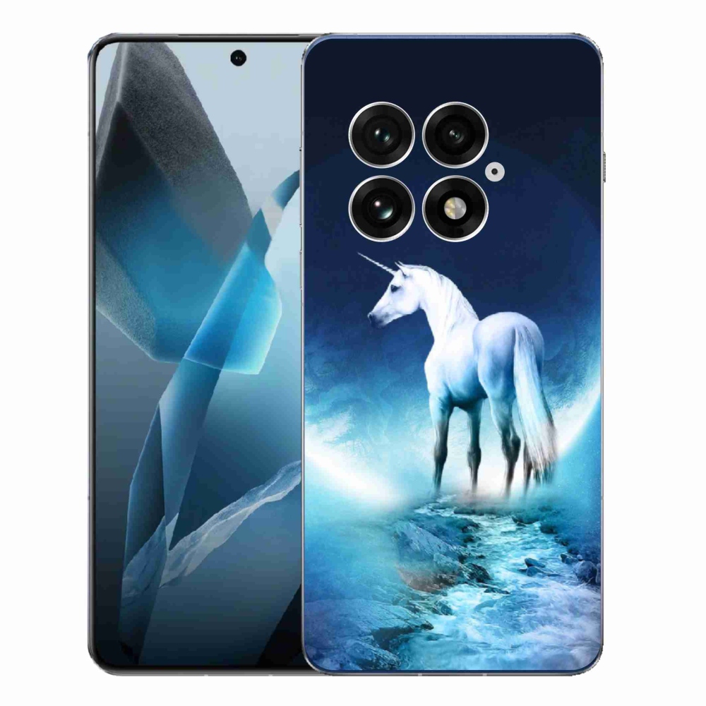 Zselés tok mmCase One Plus 13-hoz - fehér egyszarvú