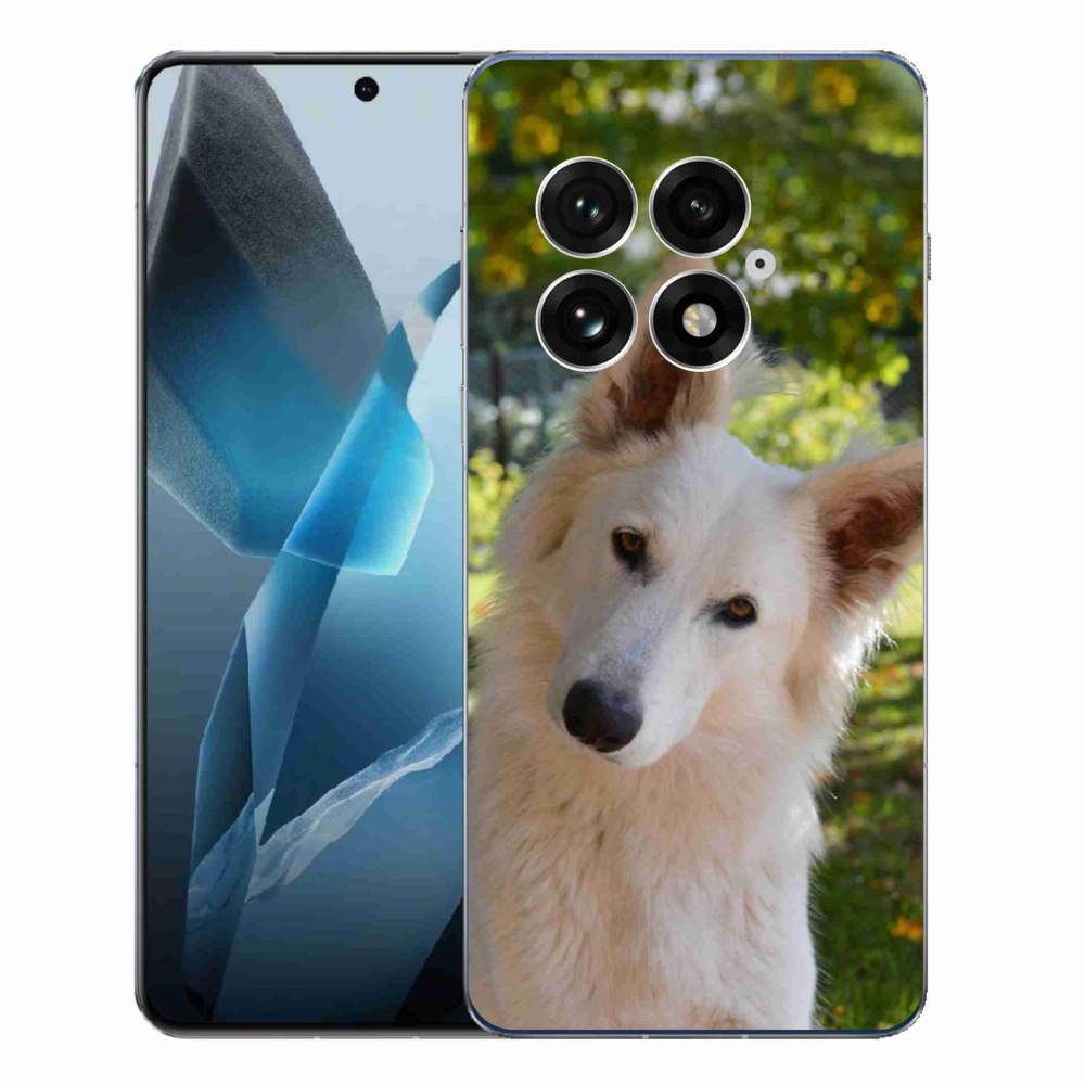 Gél védőhuzat mmCase for One Plus 13 - Fehér svájci juhász 1