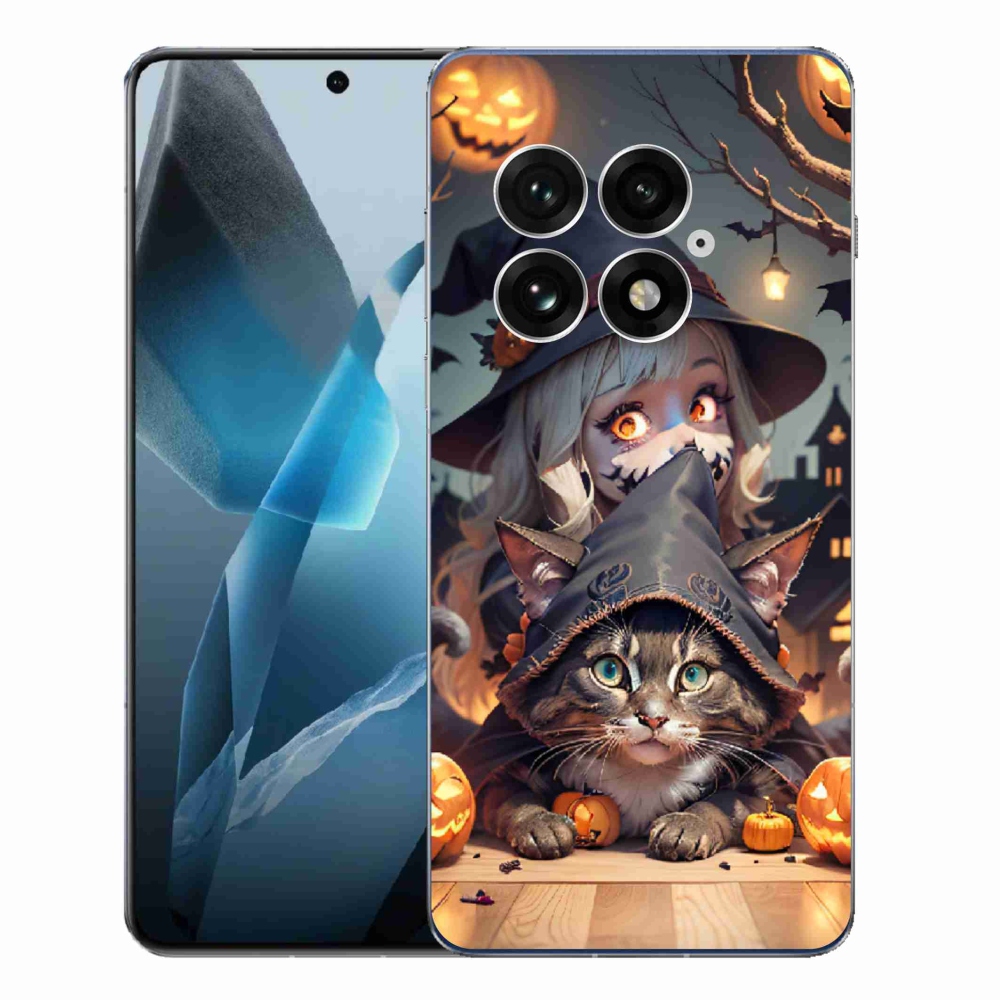 Gél borítás mmCase on One Plus 13 - boszorkány macskával