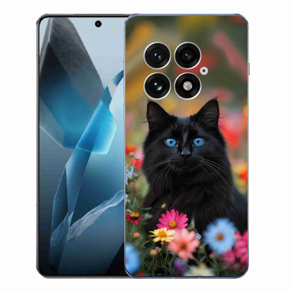 Zselés borítás mmCase a One Plus 13-hoz - fekete cica 4