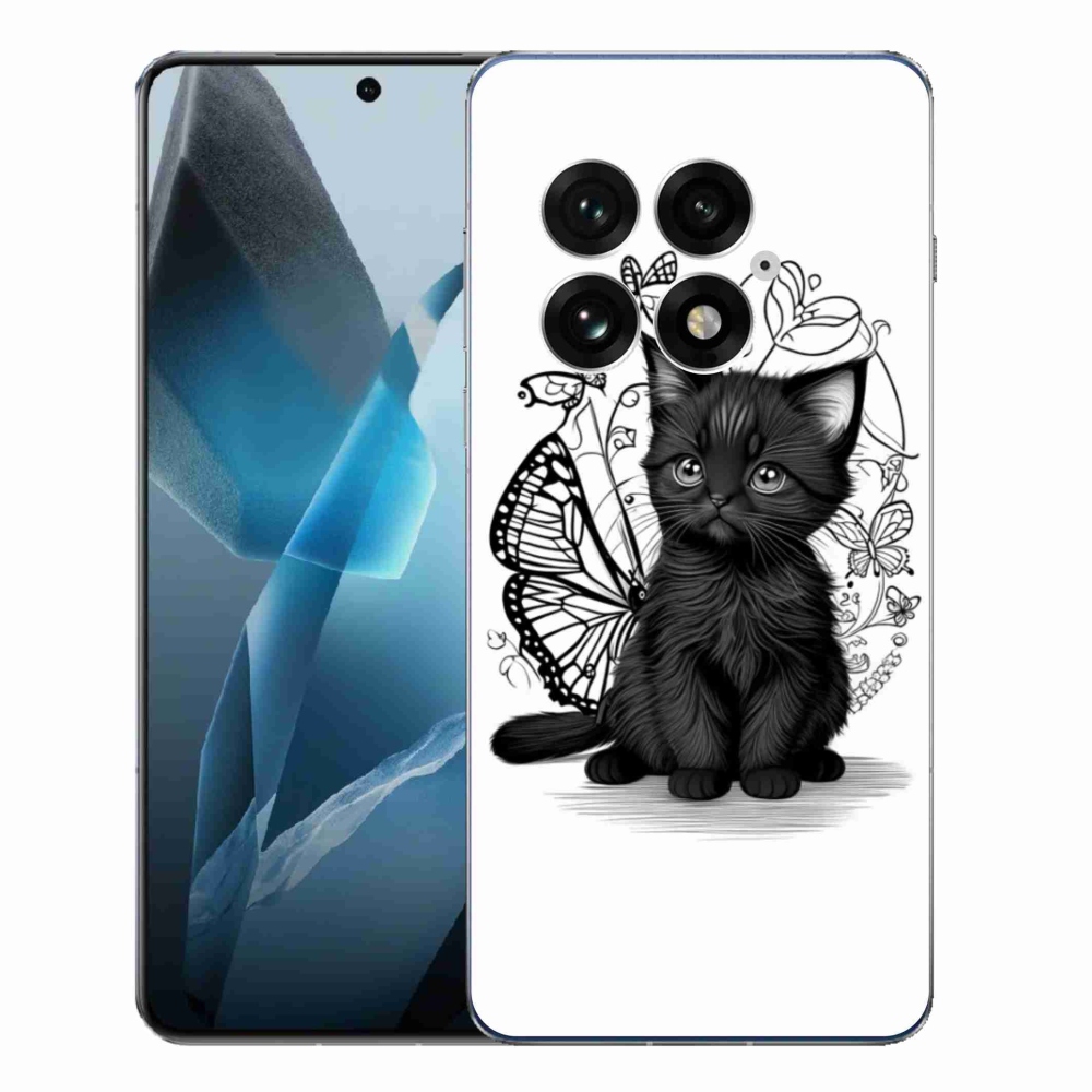 Gél borítás mmCase on One Plus 13 - fekete cica