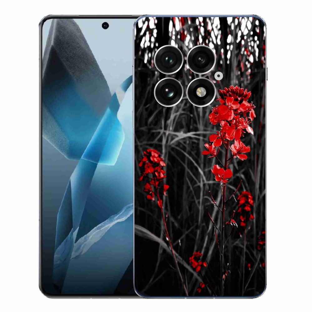 Gél borító mmCase on One Plus 13 - piros növény
