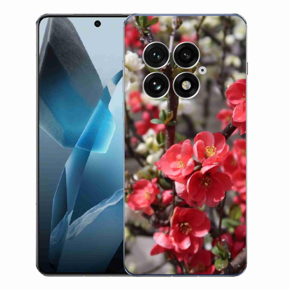 Zselés borító mmCase One Plus 13-hoz - piros virágok