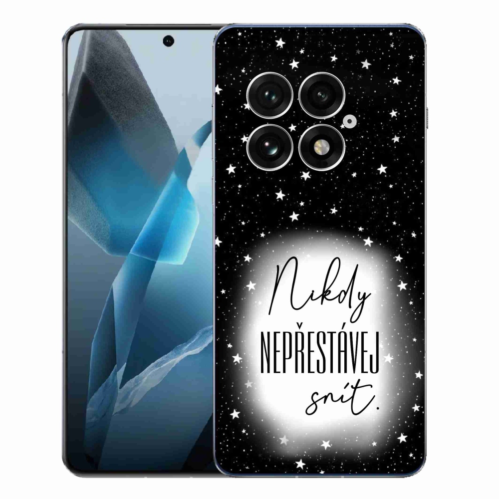 Gel Cover mmCase on One Plus 13 - Idézet 1 fehér és fekete háttérrel