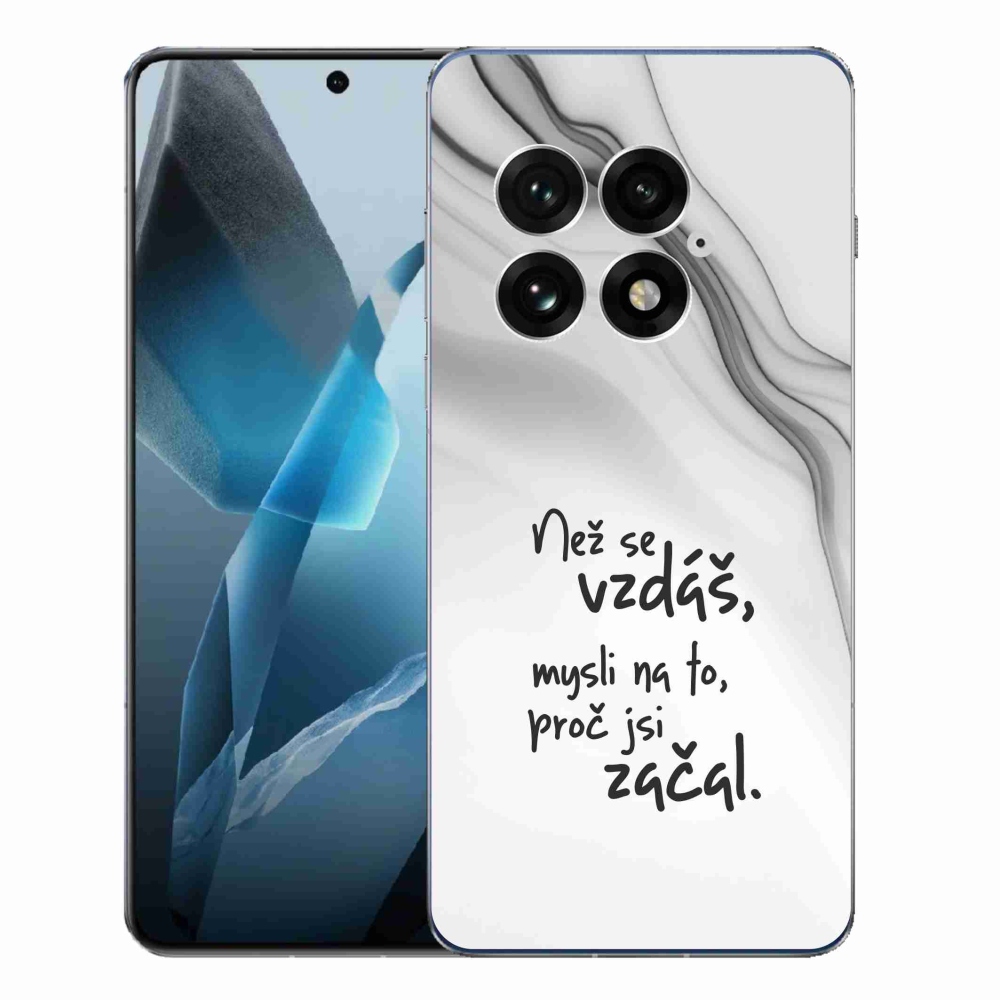Zselés borítás mmCase a One Plus 13-on - Idézet 2 fehér háttér
