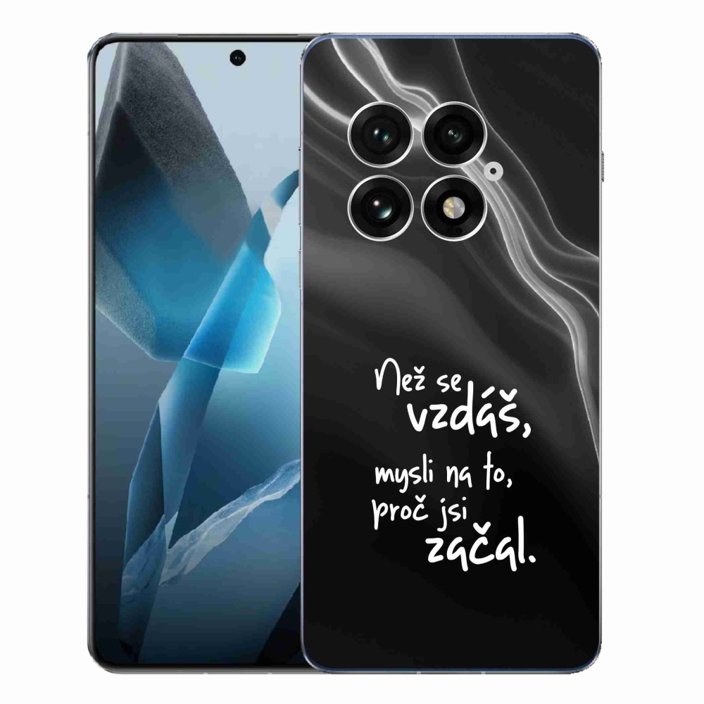 Gél védőhuzat mmCase on One Plus 13 - Idézet 2 fekete háttér