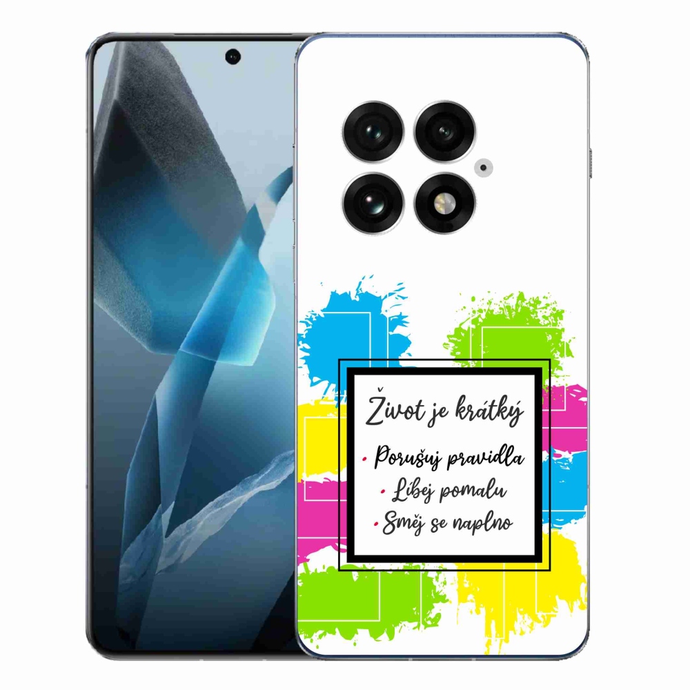 Gel Cover mmCase a One Plus 13-on - Idézet 5 fehér háttér