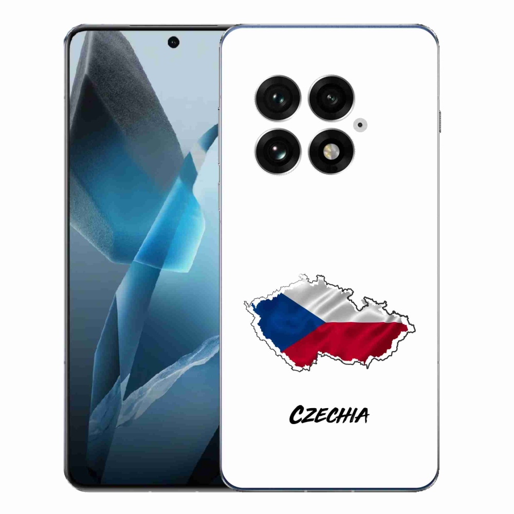 Zselés borító mmCase a One Plus 13-hoz - Csehország fehér háttér