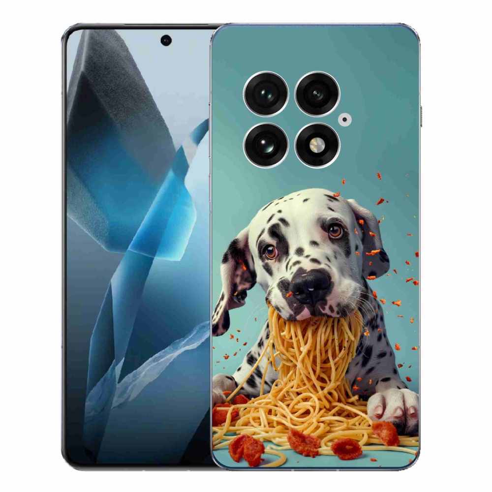 Zselés borító mmCase a One Plus 13-hoz - Dalmát és spagetti