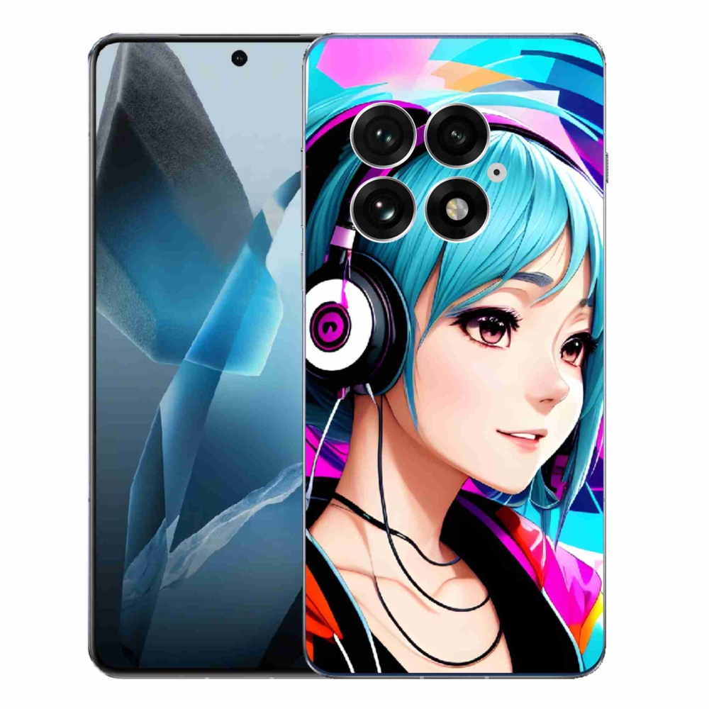 Gél borítás mmCase on One Plus 13 - lány fejhallgatóval