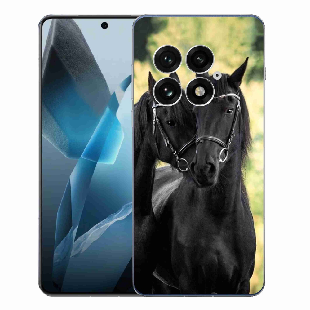 Gél borítás mmCase a One Plus 13-on - két fekete ló