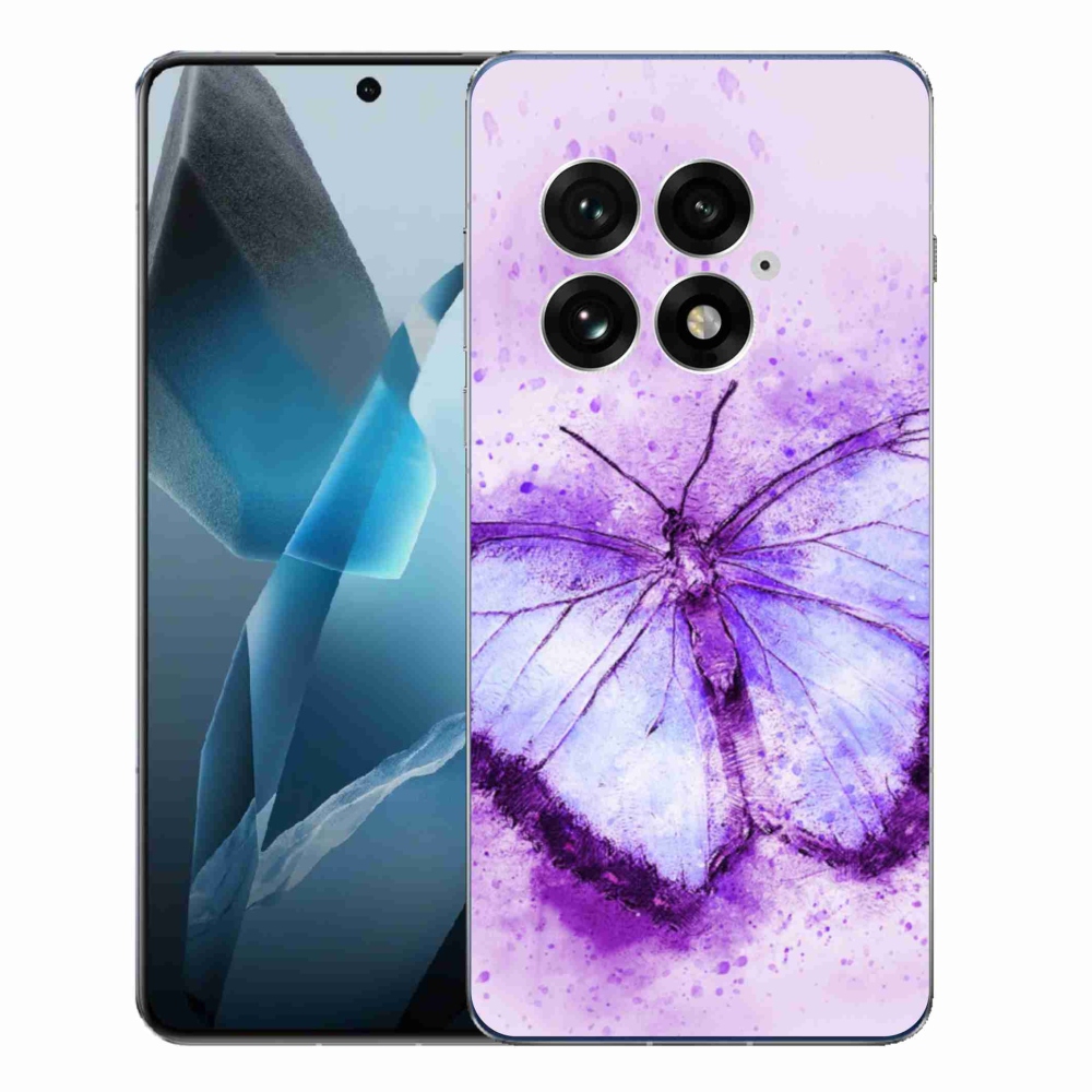 Zselés tok mmCase a One Plus 13-hoz - lila pillangó