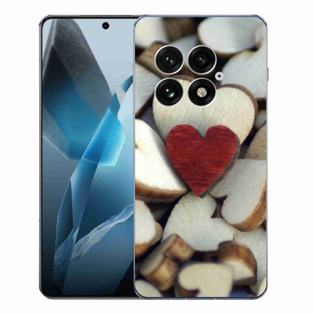 Zselés borítás mmCase One Plus 13-hoz - gravírozott piros szív