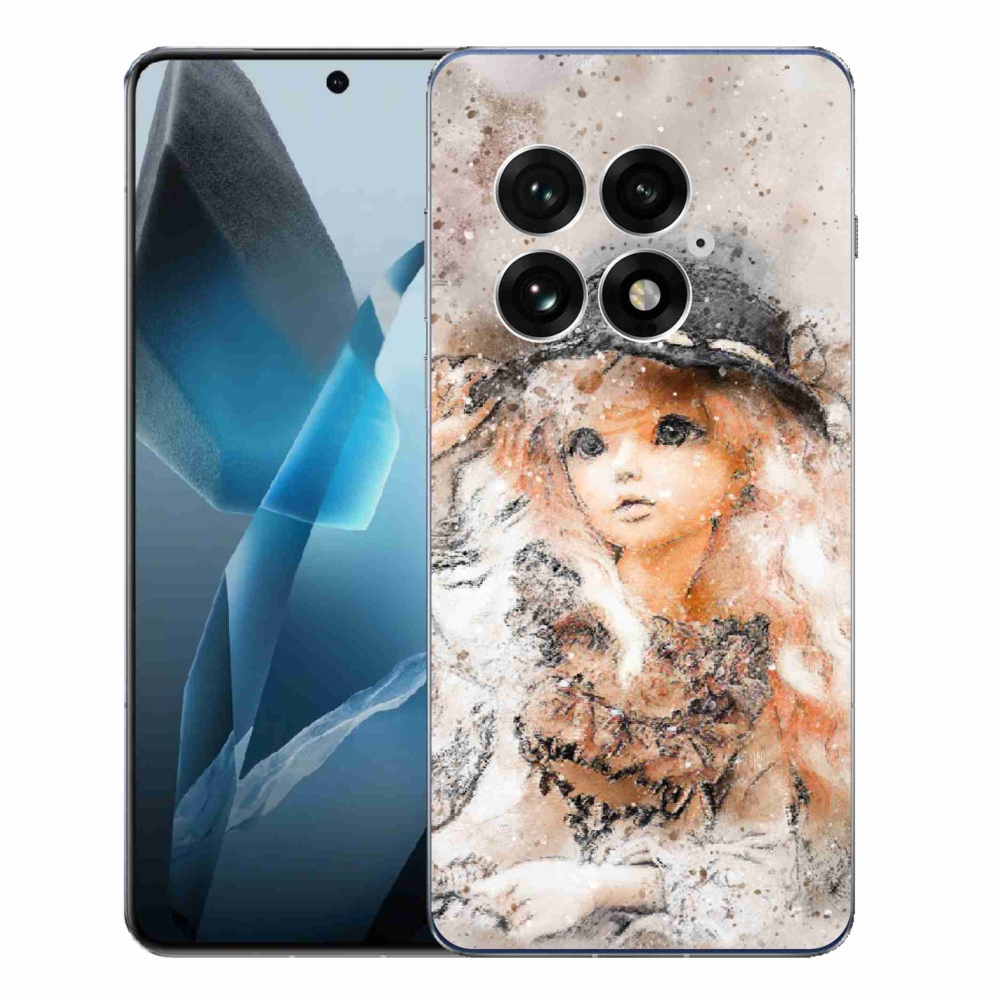 Zselés borítás mmCase a One Plus 13-hoz - lány sapkával