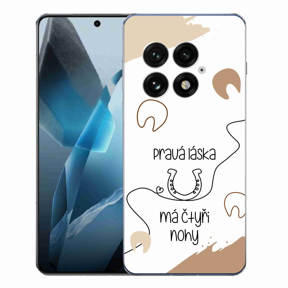 Gél borító mmCase a One Plus 13 készülékhez - Ló motívum fehér háttér
