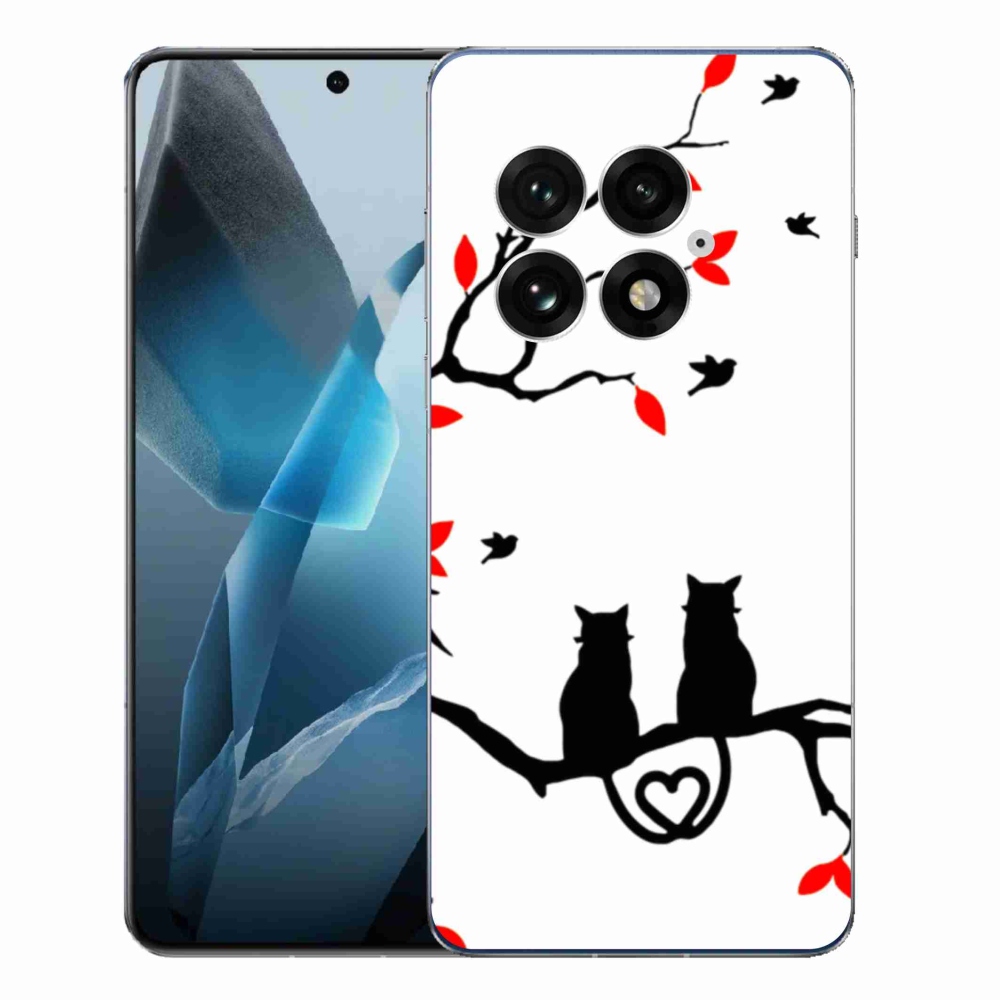 Zselés borítás mmCase a One Plus 13-hoz - macska szeretet