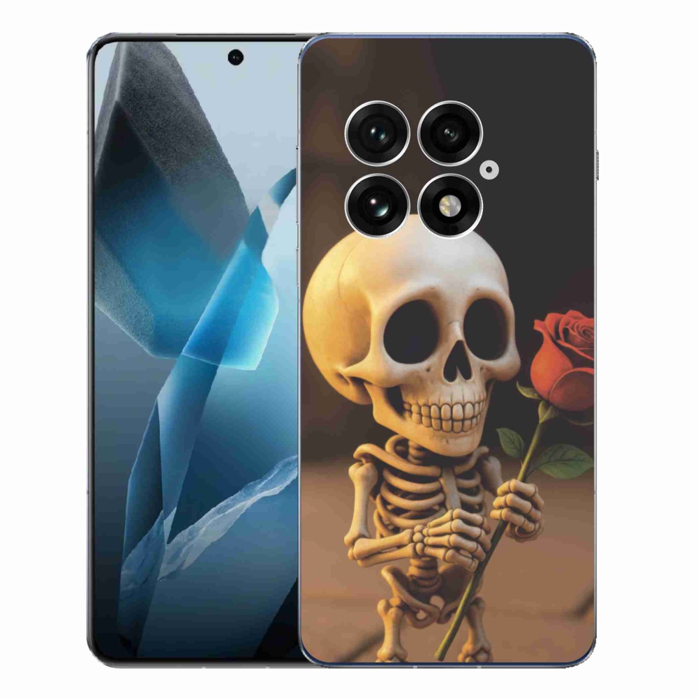 Gél borítás mmCase on One Plus 13 - csontváz rózsával