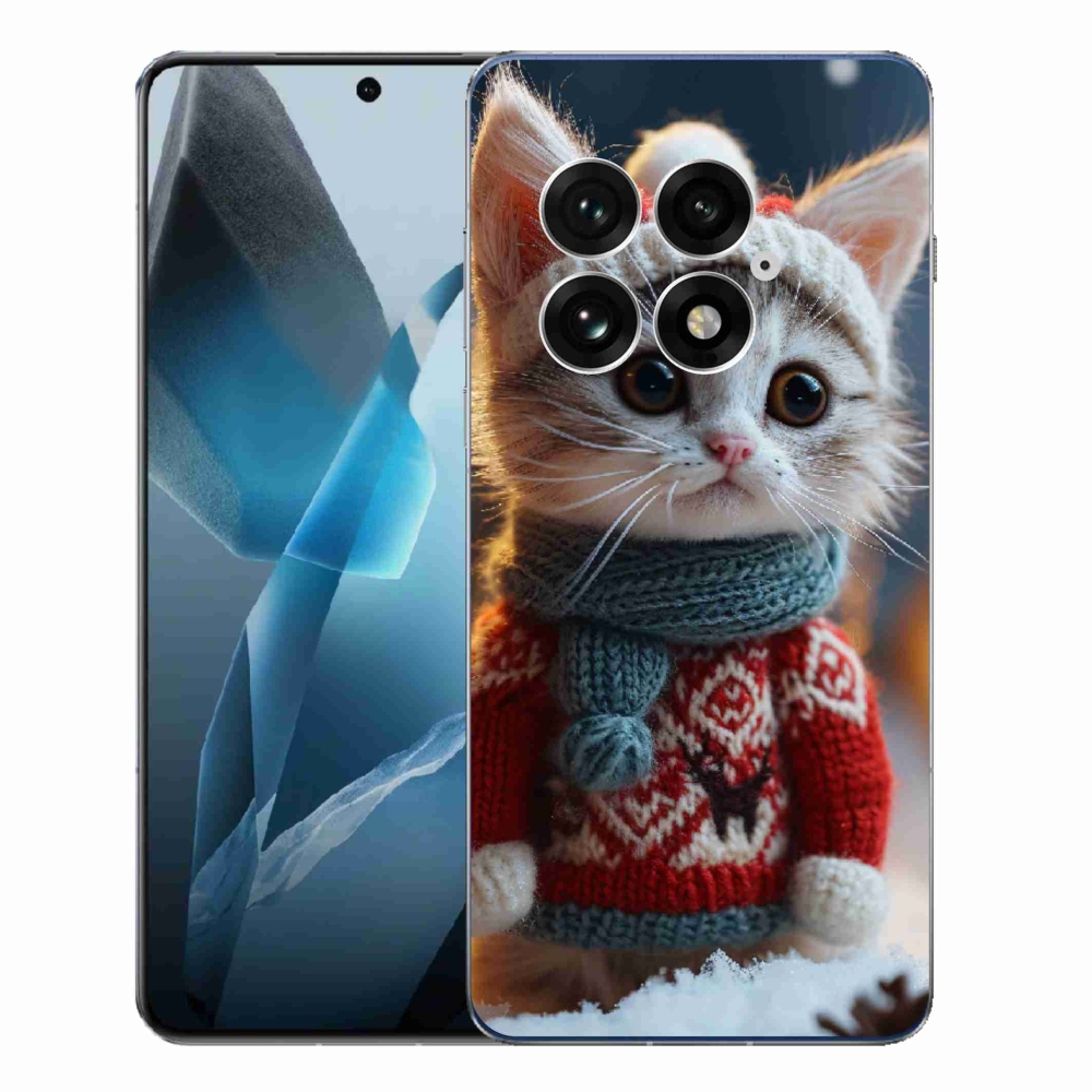 Zselés borítás mmCase a One Plus 13-hoz - cica pulóverben
