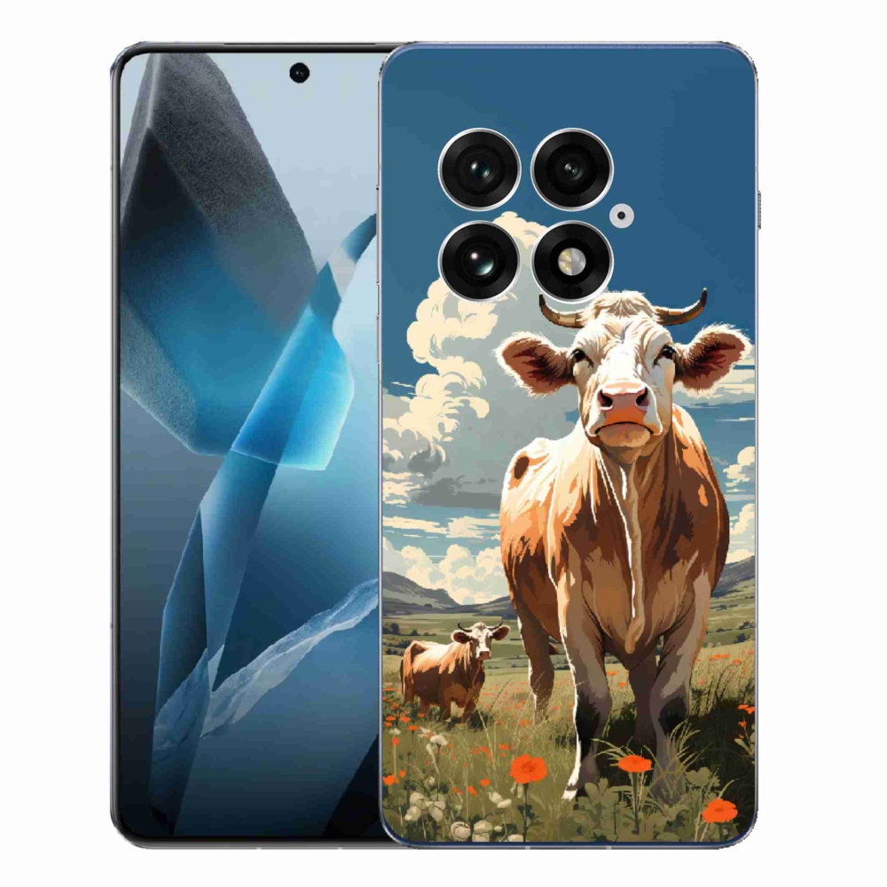 Zselés borító mmCase a One Plus 13-hoz - tehenek a réten