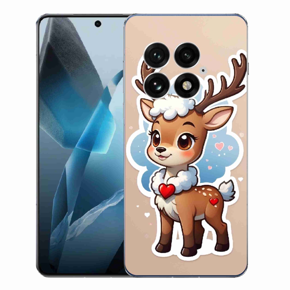 Gél borító mmCase a One Plus 13-hoz - rajzfilm rénszarvas