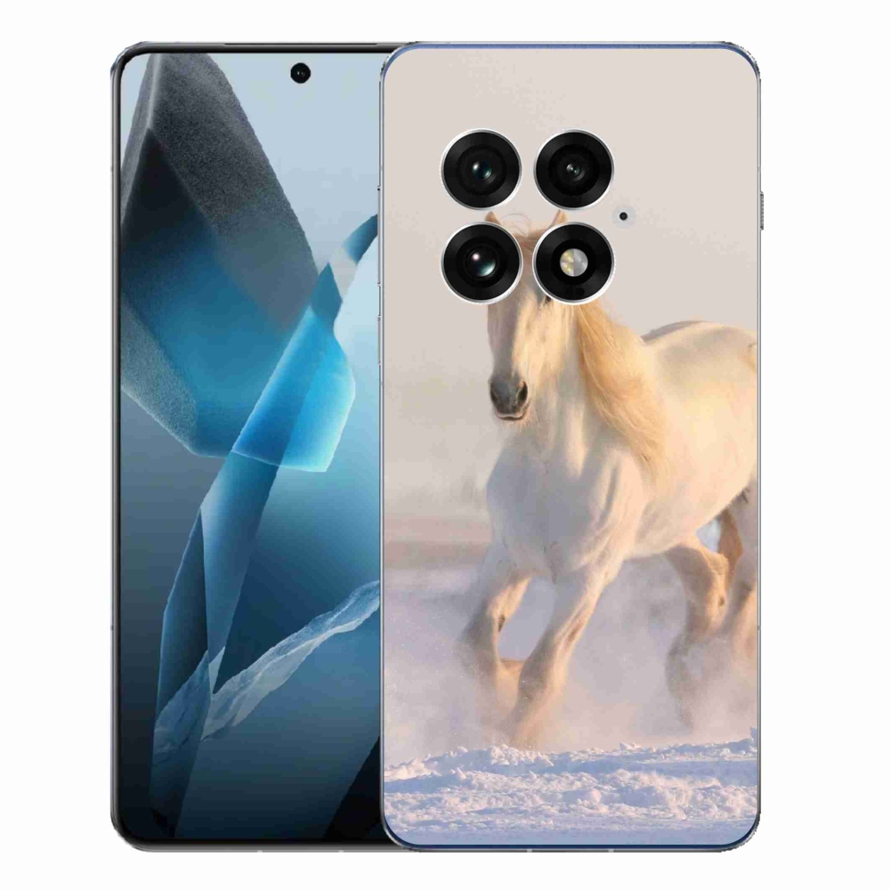 Zselés borítás mmCase a One Plus 13-hoz - ló a hóban