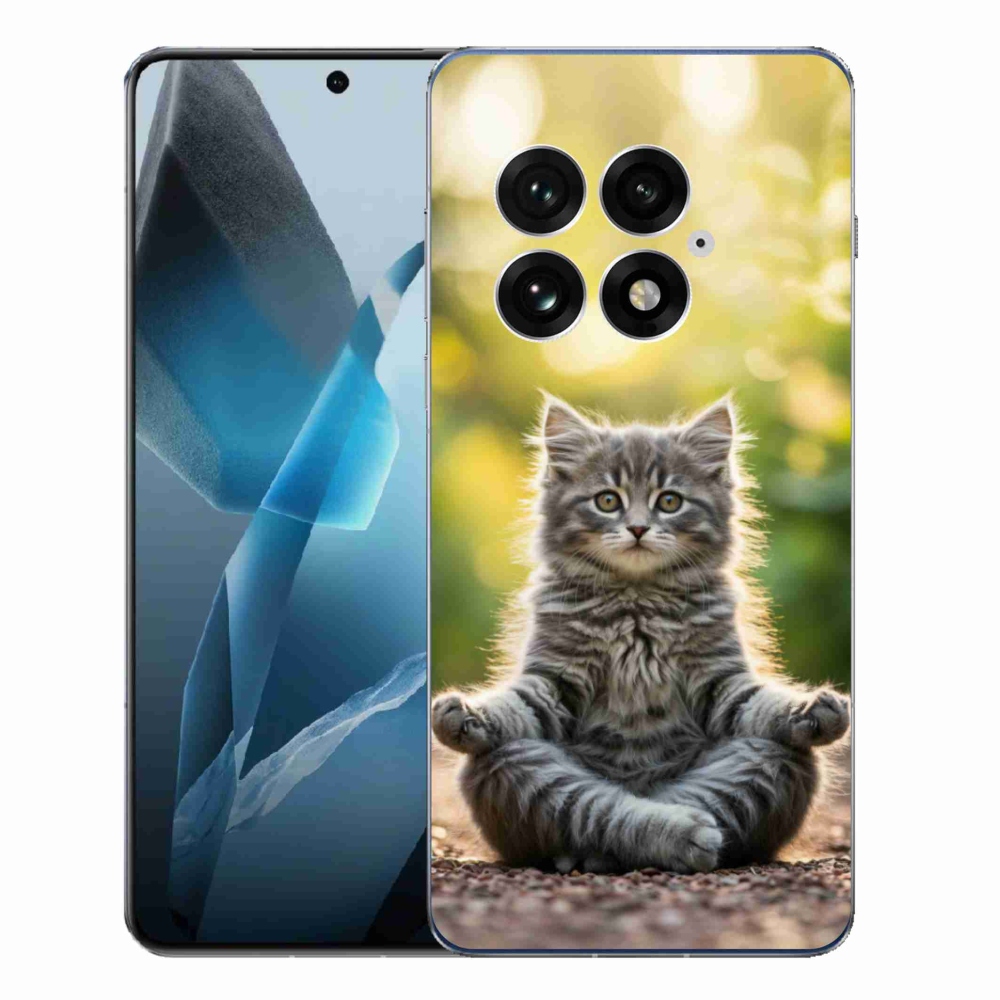 Zselés borító mmCase a One Plus 13-hoz - meditáló cica