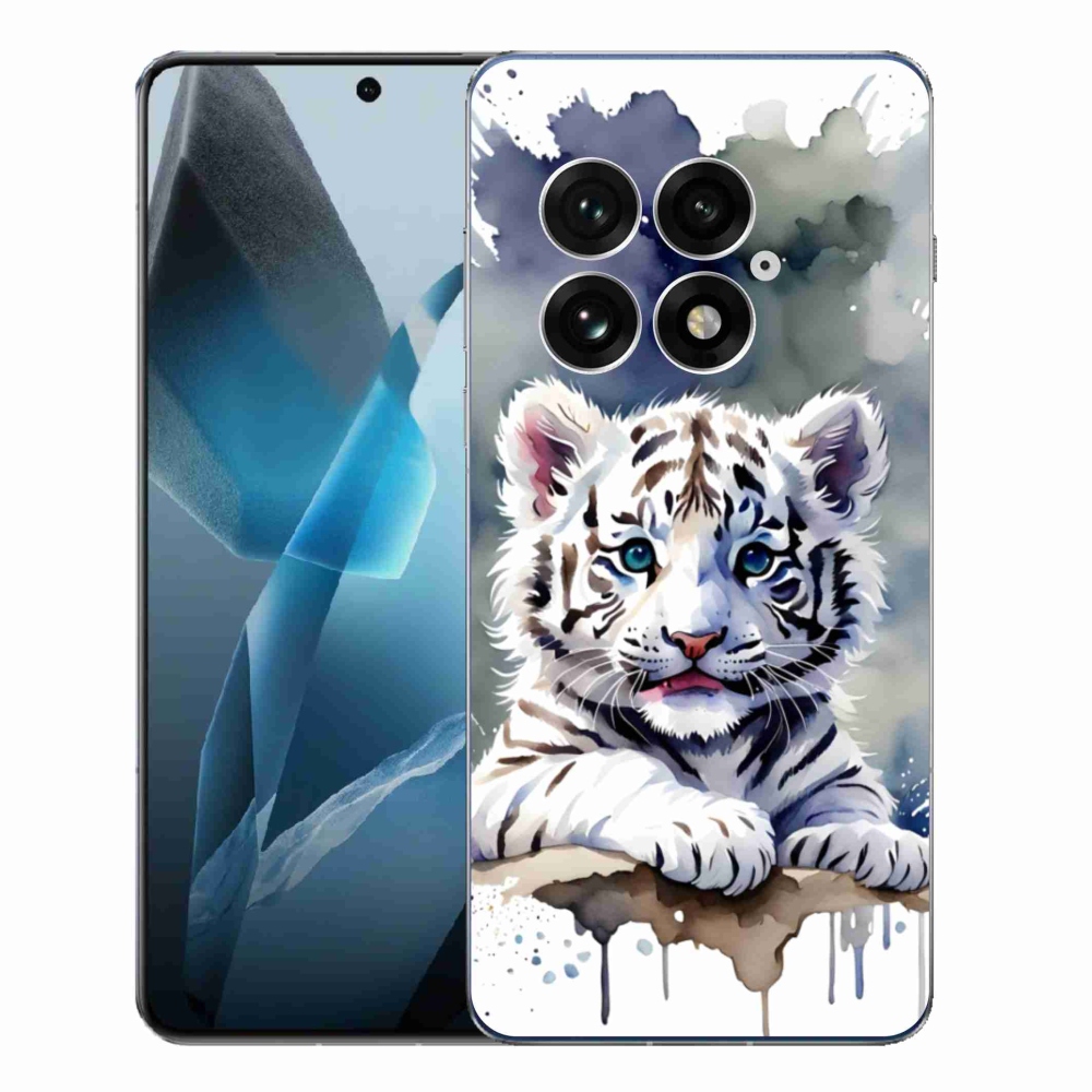 Zselés borítás mmCase One Plus 13-hoz - fehér tigriskölyök