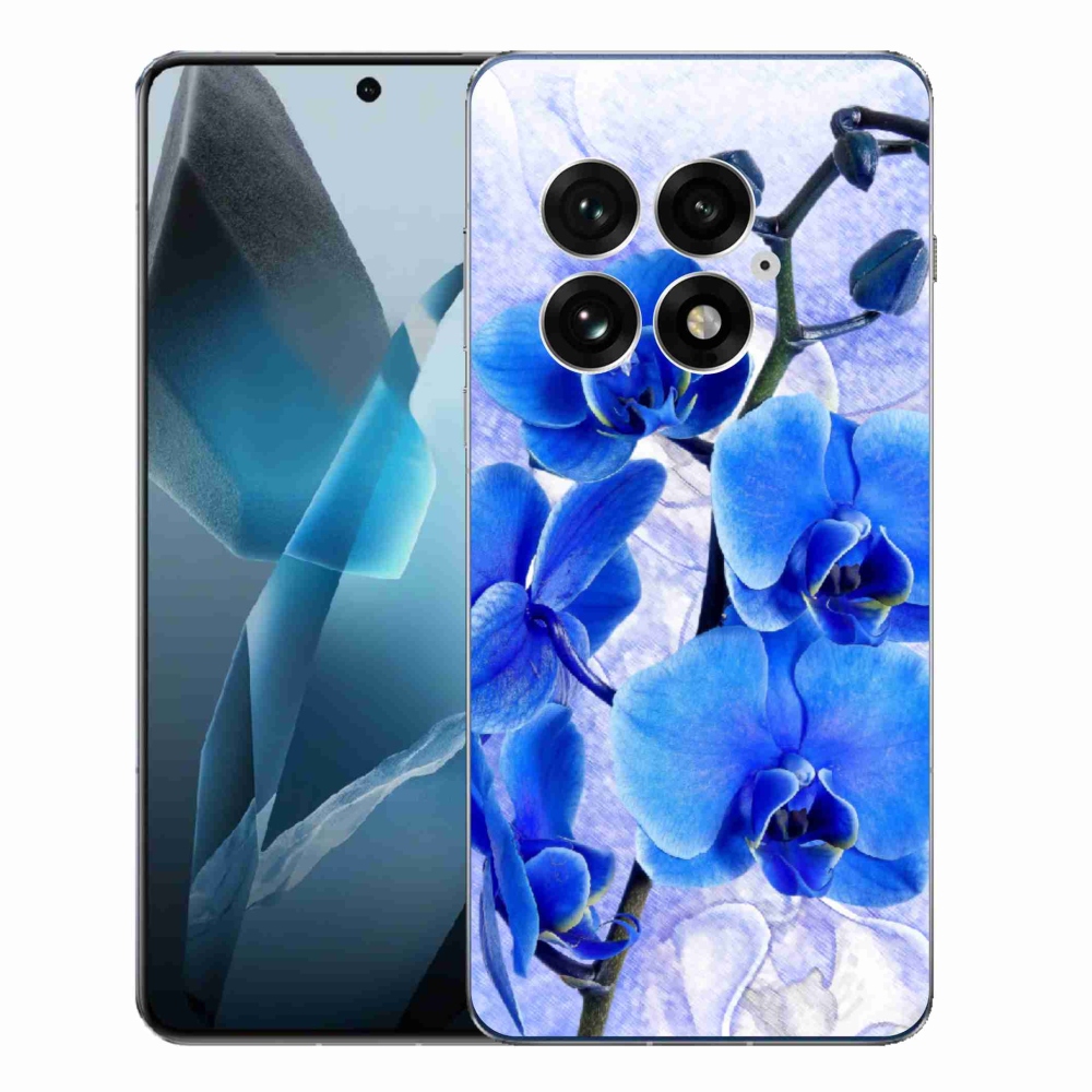 Zselés borító mmCase One Plus 13-hoz - kék virágok