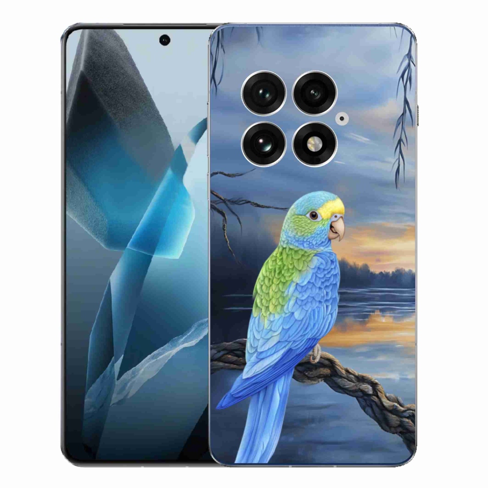 Zselés tok mmCase One Plus 13-hoz - kék papagáj