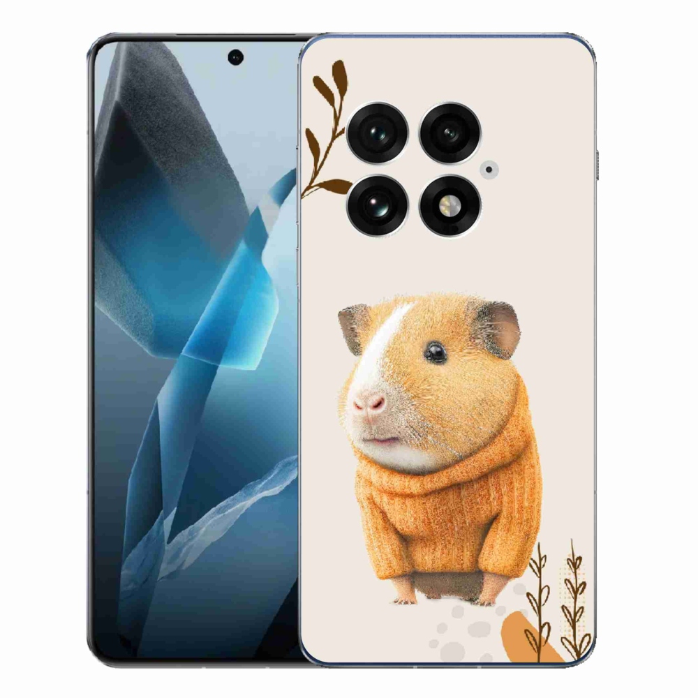 Zselés borítás mmCase a One Plus 13-hoz - tengerimalac pulóverben